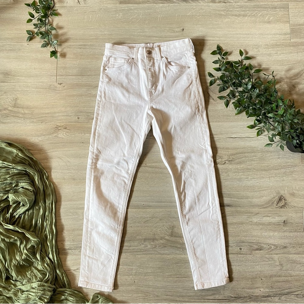 White TOPSHOP Jamie Jeans - skinny high-waisted